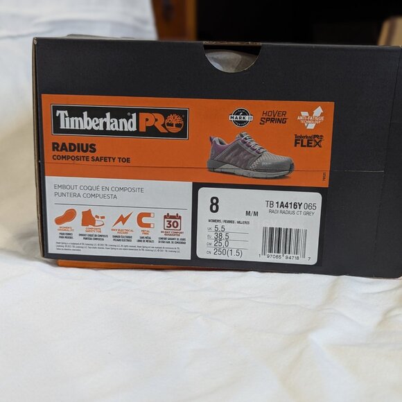 Timberland PRO RADIUS Composite Safety Toe Women's shoes, grey, US 8, EU 38.5 - Picture 2 of 9